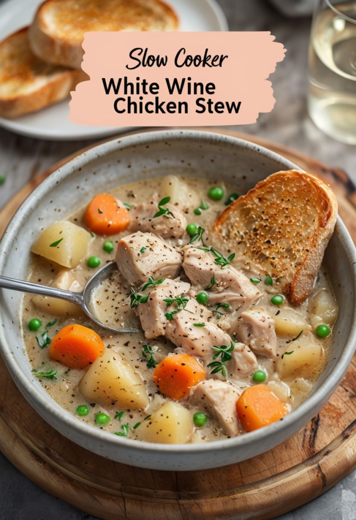 Slow Cooker White Wine Chicken Stew