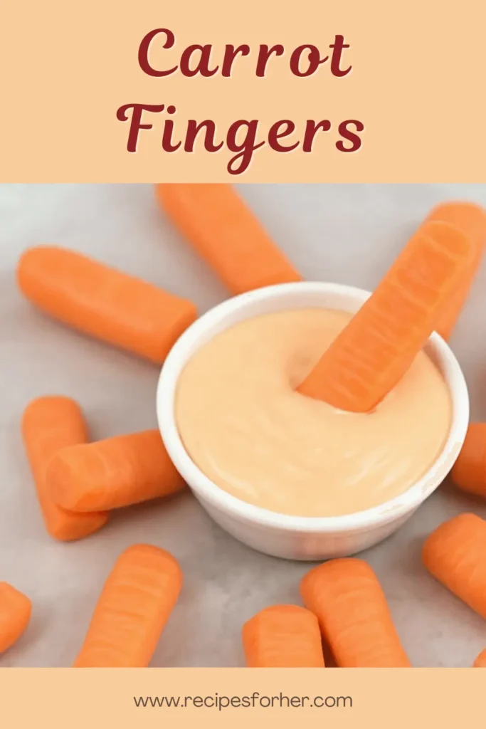 Carrot Fingers: Carve baby carrots to look like fingers and serve with a dip.