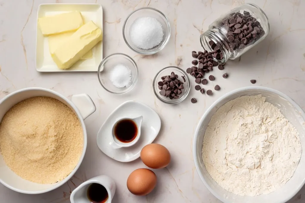 Chocolate Chip Cookies ingredients