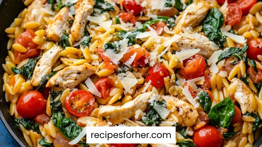 One-Pan Chicken Feta Orzo Recipe